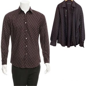 JOHN VARVATOS FLUER DE LIS Button Up Shirt XL